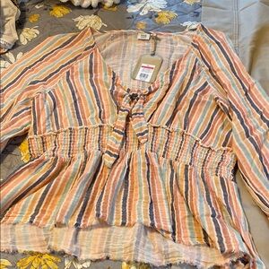 True Craft Multicolor Striped Blouse